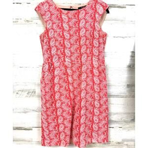 Alex Marie Womens 10 Orange Ivory Embroidered Cotton Pocket Open Back Mini Dress